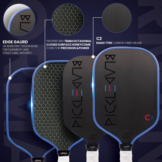 Carbon Fiber Paddle – PickleBlade C2 15mm for Precision & Speed